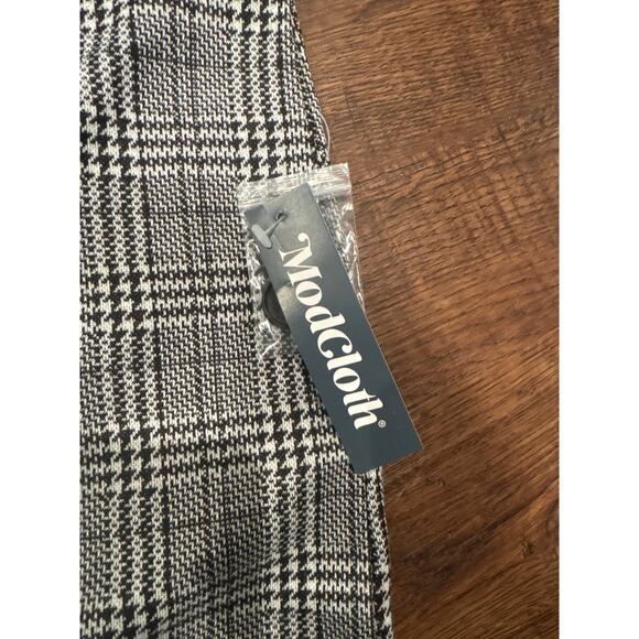 ModCloth Nautical by Nature Wide Leg Pants Black Plaid Academia Women Sz 3X NWT - Picture 5 of 6
